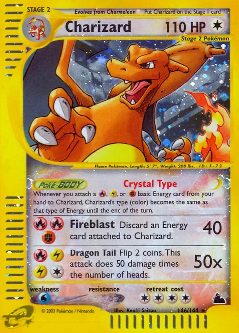 Charizard card, number 146/144, Rare Secret
