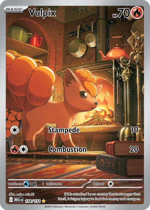 Vulpix card, number 138/132, Illustration Rare