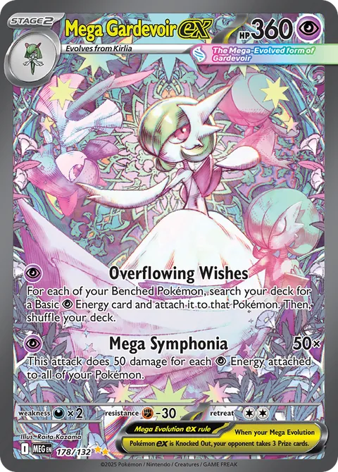 Mega Gardevoir ex card, number 178/132, Special Illustration Rare