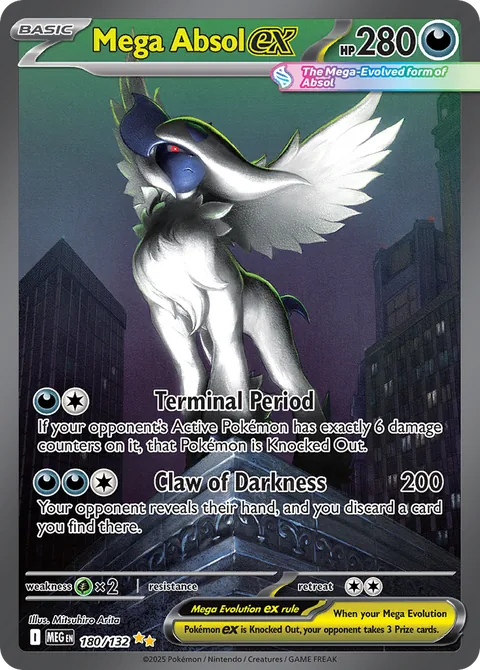 Mega Absol ex card, number 180/132, Special Illustration Rare
