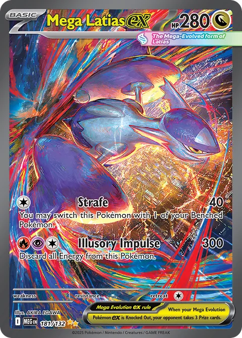 Mega Latias ex card, number 181/132, Special Illustration Rare