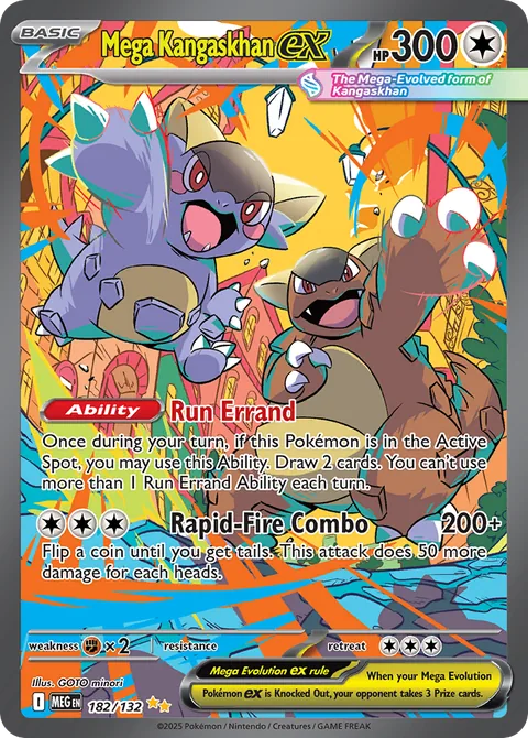 Mega Kangaskhan ex card, number 182/132, Special Illustration Rare