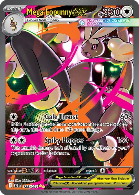 Mega Lopunny ex card, number 128/094, Special Illustration Rare