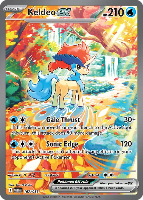 Keldeo ex card, number 167/086, Special Illustration Rare