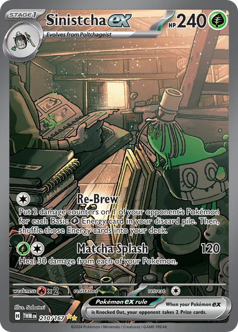 Sinistcha ex card, number 210/167, Special Illustration Rare