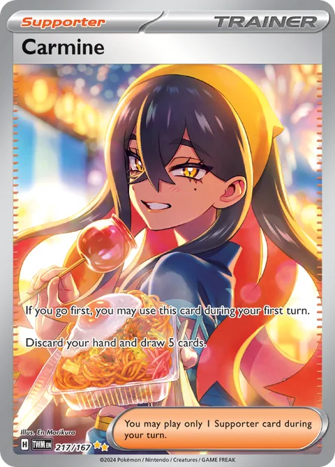 Carmine card, number 217/167, Special Illustration Rare