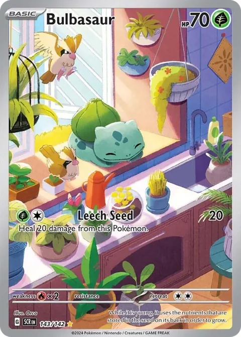Bulbasaur card, number 143/142, Illustration Rare