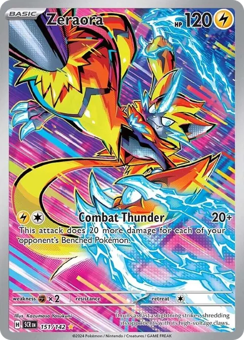 Zeraora card, number 151/142, Illustration Rare