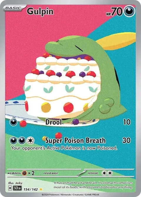 Gulpin card, number 154/142, Illustration Rare