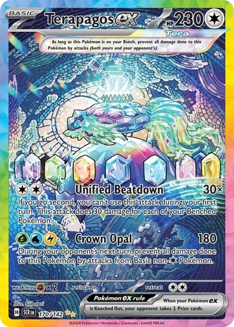 Terapagos ex card, number 170/142, Special Illustration Rare