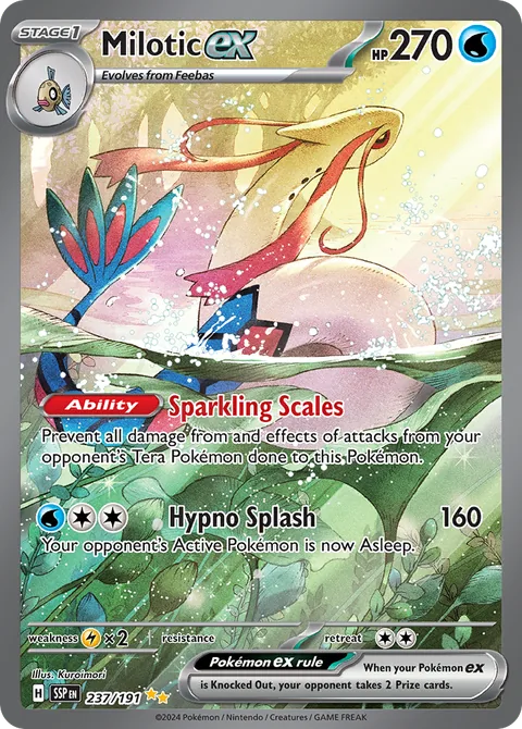 Milotic ex card, number 237/191, Special Illustration Rare
