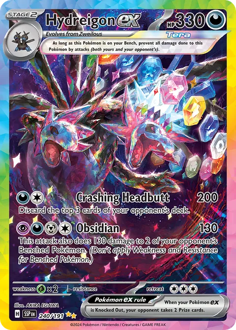 Hydreigon ex card, number 240/191, Special Illustration Rare