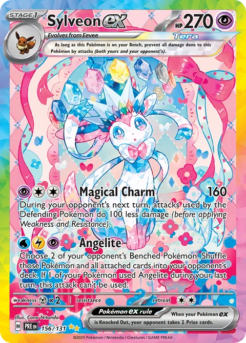 Sylveon ex card, number 156/131, Special Illustration Rare