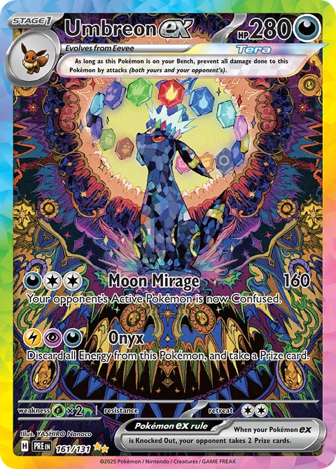 Umbreon ex card, number 161/131, Special Illustration Rare