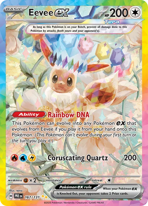 Eevee ex card, number 167/131, Special Illustration Rare