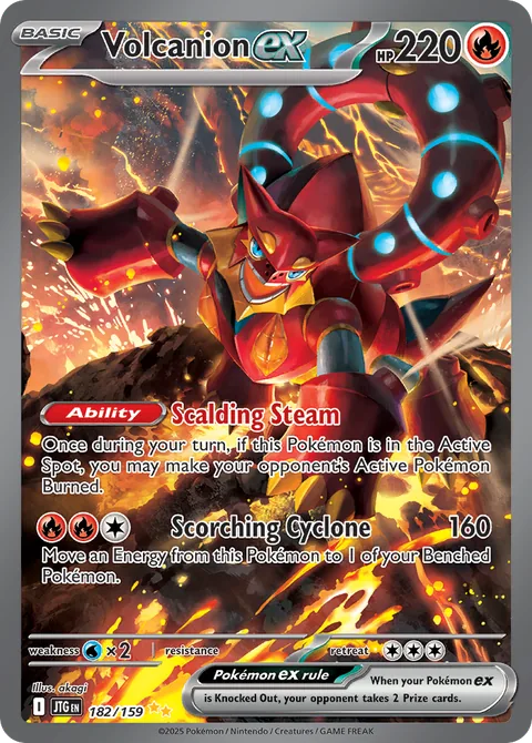 Volcanion ex card, number 182/159, Special Illustration Rare