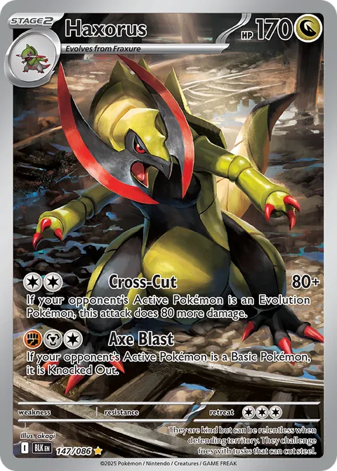 Haxorus card, number 147/086, Illustration Rare
