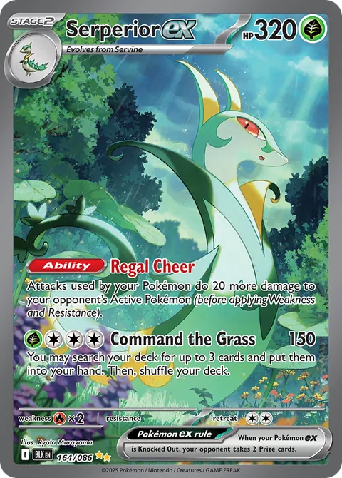 Serperior ex card, number 164/086, Special Illustration Rare